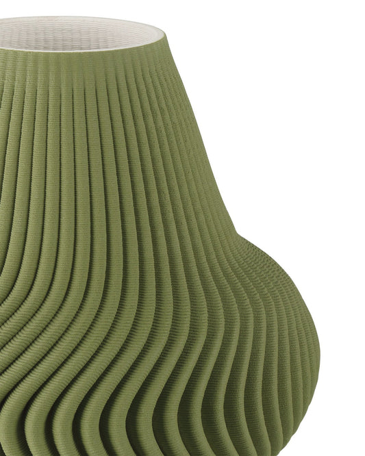 Green Plisse Medium Vase