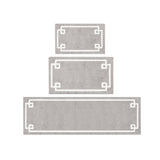 High Pile Bordered Bathroom Rug, Grey
