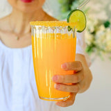 21 oz Clear Ribbed Acrylic Cups Set of 8