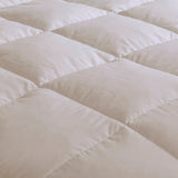 Quilted Goose Feather and Down Oversize Comforter, Cream