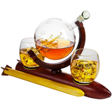 Rocket Whiskey Decanter Set, Planets Globe Decanter