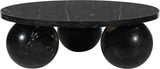 Spherical Coffee Table - Luxurious Art Deco Design with Genuine Marquino Marble and Unique Bases