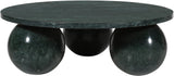 Spherical Coffee Table - Luxurious Art Deco Design with Genuine Marquino Marble and Unique Bases
