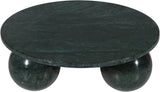Spherical Coffee Table - Luxurious Art Deco Design with Genuine Marquino Marble and Unique Bases