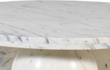 Spherical Coffee Table - Luxurious Art Deco Design with Genuine Marquino Marble and Unique Bases