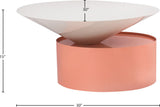 Damon Contemporary Coffee Table - Sleek Iron Design with Striking Metal Base for Modern Living Rooms