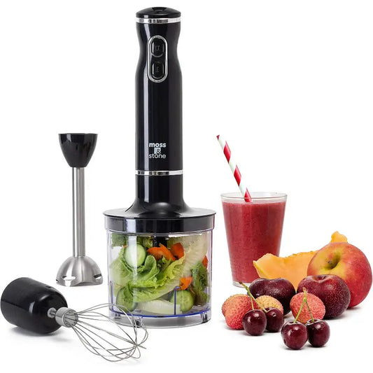 Moss & Stone 300W Hand Blender with Chopper & Whisk