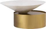 Damon Contemporary Coffee Table - Sleek Iron Design with Striking Metal Base for Modern Living Rooms