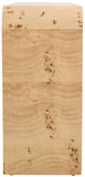 Cresthill Elegant Burl Wood Art Deco Console Table - Curved Design, Sturdy 200 lbs Capacity, Natural Finish