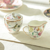 Grace Teaware Spring Flowers Bird Sugar & Creamer