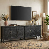 3-Door Accent Cabinet with Adjustable Shelves, 2-Pack