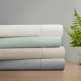 100% Organic Cotton 18" Deep Pocket Sheet Set, Aqua Blue