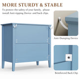 Fluted 3 Drawer Dresser with Painted Surface