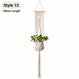 Macrame Hanging Plant Holder Cotton Rope Basket