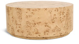 Burl Art Deco Coffee Table - Stunning Ash Burl Wood Design, 200 lbs Capacity, Natural Finish 36" W