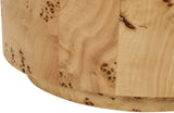 Burl Art Deco End Table - Stunning Ash Burl Wood Design with 200 lbs Capacity and Natural Finish