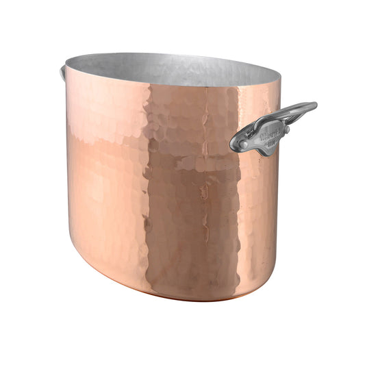 Mauviel M'30 Hammered Copper Champagne Bucket with Brass Handles,