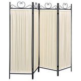 Dove 4-Panel Room Divider Folding Shoji Screen Beige