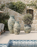 Ragusa Large Antique Blue Drip Urn