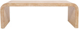 Cresthill Oak Wood Art Deco Coffee Table - Elegant Design, Brushed Finish & 200 lbs Capacity, 48" W