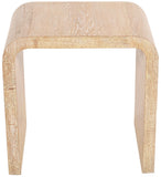 Cresthill Oak Wood Art Deco End Table - Stylish White Finish, Durable Design, Perfect for Living Room