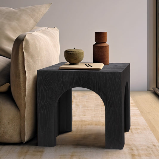 Arch End Table - Stylish Art Deco Design for Modern Living Rooms, Durable Solid Wood Construction