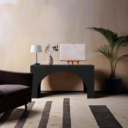 Arch Console Table - Stylish Art Deco Design for Living Rooms, Durable Solid Wood, Modern Elegance