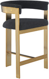 Romeo - Boucle Counter Stool With Gold Base (Set of 2)