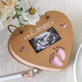 Baby Shower Prediction Advice Card Keepsake Book - Kraft Heart Shape