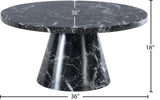 Omni Contemporary Coffee Table - Luxurious 36-Inch Round Design for Upscale Living Room Appeal