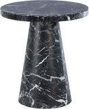 Omni Contemporary 20-Inch Round End Table with Sculptural Base for a Luxurious Living Space Upgrade