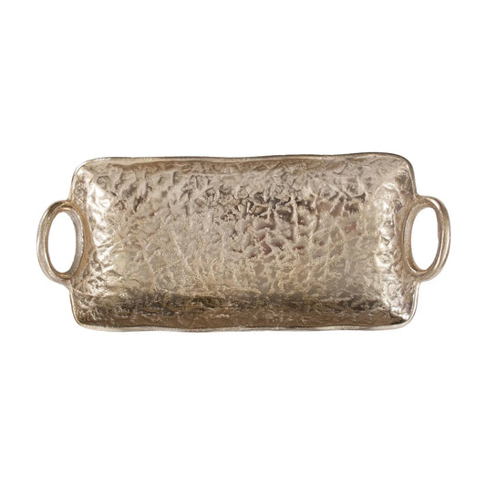 Hammered Organic Gold Aluminum Tray- Small