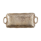 Hammered Organic Gold Aluminum Tray- Small