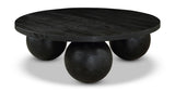 Spherical Coffee Table - Luxurious Art Deco Design with Genuine Marquino Marble and Unique Bases
