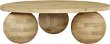 Spherical Coffee Table - Luxurious Art Deco Design with Genuine Marquino Marble and Unique Bases