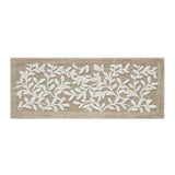 Dimensional Leaf Cotton Tufted Anti-Skid Bath Rug, Taupe
