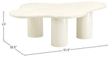Romaine Coffee Table - Modern Art Deco Design with Wavy Top and Sturdy Iron Construction for Style