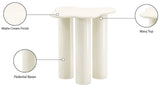 Romaine End Table - Modern Art Deco Design with Sturdy Iron Construction and Unique Wavy Top
