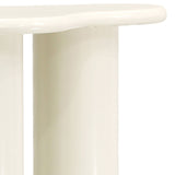 Romaine End Table - Modern Art Deco Design with Sturdy Iron Construction and Unique Wavy Top