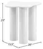 Romaine End Table - Modern Art Deco Design with Sturdy Iron Construction and Unique Wavy Top