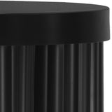 Rhodes End Table - Art Deco Iron Table with Fluted Legs and Sleek Matte Finish for Stylish Living Spaces