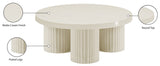 Rhodes Coffee Table - Modern Art Deco Design with Fluted Legs for Sophisticated Living Spaces