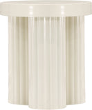 Rhodes End Table - Art Deco Iron Table with Fluted Legs and Sleek Matte Finish for Stylish Living Spaces