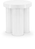 Rhodes End Table - Art Deco Iron Table with Fluted Legs and Sleek Matte Finish for Stylish Living Spaces