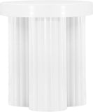 Rhodes End Table - Art Deco Iron Table with Fluted Legs and Sleek Matte Finish for Stylish Living Spaces