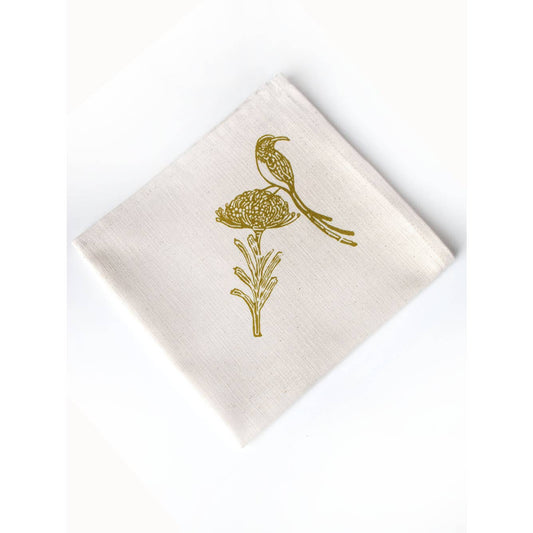 French Home Set of 4 Sugarbird Napkins - Chartreuse