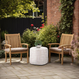Indoor/Outdoor Pouf Tall Syros Natural