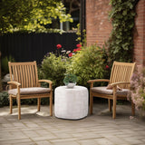 Indoor/Outdoor Pouf Tall Syros Natural