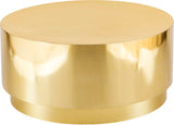Jazzy Stainless Steel Drum Coffee Table - Elegant Contemporary Design for Modern Living Spaces