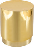 Jazzy Stainless Steel Drum End Table - Elegant Contemporary Design for Stylish Home Decor